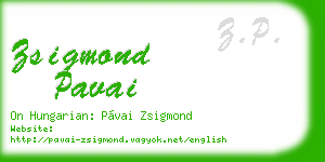 zsigmond pavai business card