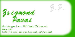 zsigmond pavai business card